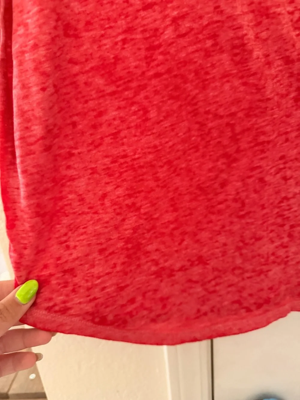 Modern Lux Red and White Cold-Shoulder Graphic Tee - Picture 6 of 9
